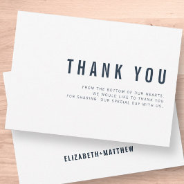 +モダンミニマルタイポグラフィ結婚の皆様 サンキューカード