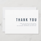 +モダンミニマルタイポグラフィ結婚の皆様 サンキューカード (正面)