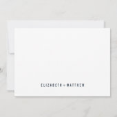 +モダンミニマルタイポグラフィ結婚の セーブザデート (裏面)