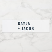 +モダンミニマルタイポグラフィ結婚の ペットボトルラベル (シングルラベル)