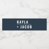 +モダンミニマルタイポグラフィ結婚の ペットボトルラベル (シングルラベル)