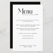 モダンミニマルタイポグラフィ結婚ディナー (正面/裏面)