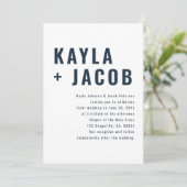 +モダンミニマルタイポグラフィ結婚式招待状 招待状 (スタンド正面)