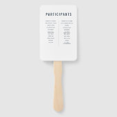 +モダンミニマルタイポグラフィ結婚式 プログラム ハンドファン (裏面)