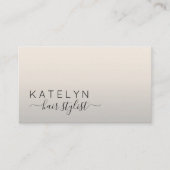 モダンミニマルタイポグラフィ美容師 名刺 (正面)