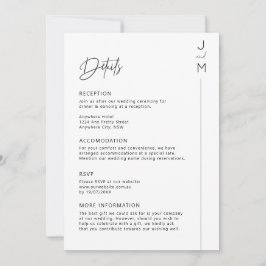 モダンミニマルタイポグラフィ詳細カード 招待状