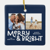 モダンミニマルタイポグラフィ2写真 セラミックオーナメント (正面)