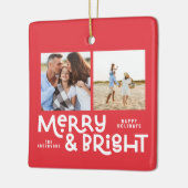 モダンミニマルタイポグラフィ2写真 セラミックオーナメント (左)