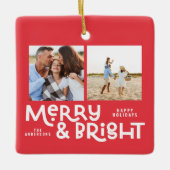 モダンミニマルタイポグラフィ2写真 セラミックオーナメント (正面)