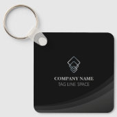 モダンミニマルタイポグラフィ キーホルダー (正面)