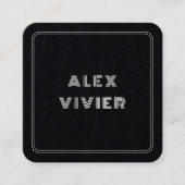 モダンミニマルタイポグラフィ スクエア名刺 (正面)