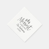 モダンミニマルタイポグラフィ スタンダードカクテルナプキン (角)