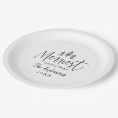 モダンミニマルタイポグラフィ ペーパープレート (アングル)