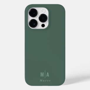 モダンミニマルタイポグラフィ・モノグラム・セージ・グリーン Case-Mate iPhone 14 PROケース