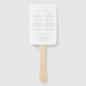 モダンミニマルダスティブルースクリプト結婚式 プログラム ハンドファン (裏面)