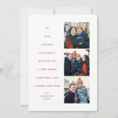 モダンミニマルツリー3枚の赤 シーズンカード (正面)