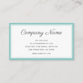 モダンミニマルティール（緑がかった色） 名刺 (裏面)