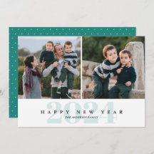 モダンミニマルティール（緑がかった色）2写真新年おめでとう