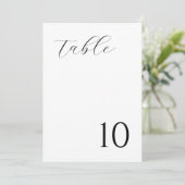 モダンミニマルテーブルナンバーカード 招待状 (スタンド正面)