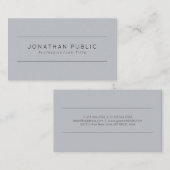 モダンミニマルデザインエレガントグレイテンプレート 名刺 (正面/裏面)