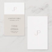 モダンミニマルデザインモノグラムトレンディー 名刺 (正面/裏面)