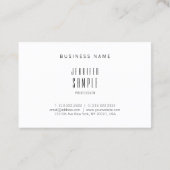 モダンミニマルデザイン洗練頭が切れる平野 名刺 (裏面)