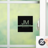 モダンミニマルデザイン | ブラック＆トランスペアレント ウィンドウサイン (ホーム)