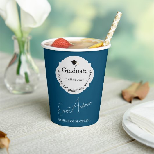 モダンミニマルトレンディーエレガント卒業 紙コップ (インサイチュ)
