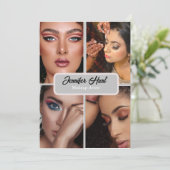 モダンミニマルトレンディーメイクアップアーティストQRコード 招待状 (スタンド正面)