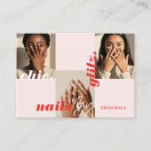 モダンミニマルネイルサロン 名刺 (正面)