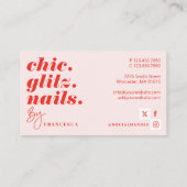 モダンミニマルネイルサロン 名刺 (裏面)