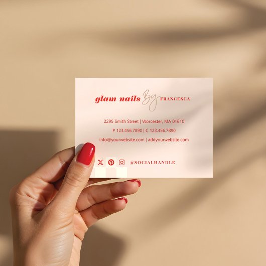 モダンミニマルネイルサロン 名刺