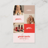 モダンミニマルネイルサロン 名刺 (正面)