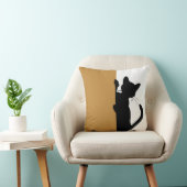 モダンミニマルネコ黄 クッション (椅子)