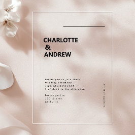 モダンミニマルネ・エインラドン アクリル招待状