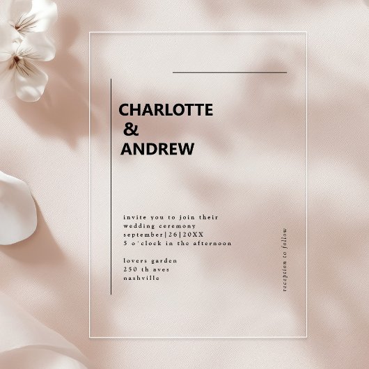 モダンミニマルネ・エインラドン アクリル招待状