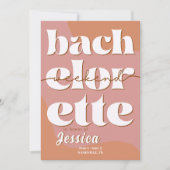 モダンミニマルバチェロレッテ週末招待状 招待状 (正面)