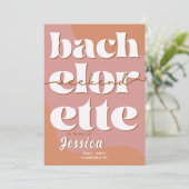 モダンミニマルバチェロレッテ週末招待状 招待状 (スタンド正面)