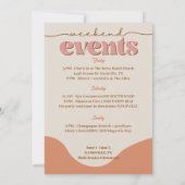 モダンミニマルバチェロレッテ週末招待状 招待状 (裏面)