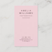 モダンミニマルバラピンク名刺 名刺 (裏面)