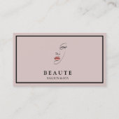モダンミニマルバラピンク美しいサロンスパ 名刺 (裏面)