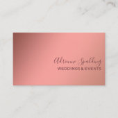 モダンミニマルバラ金ゴールド勾配 名刺 (正面)