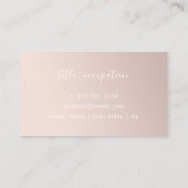 モダンミニマルバラ金ゴールド白文字  名刺 (裏面)