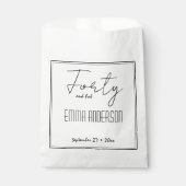 モダンミニマルパーソナライズされた白黒 フェイバーバッグ (正面)