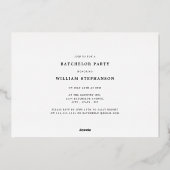 モダンミニマルパーティー 箔招待状 (裏面)