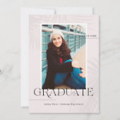 モダンミニマルパームズ | 卒業写真パーティー 招待状 (正面)