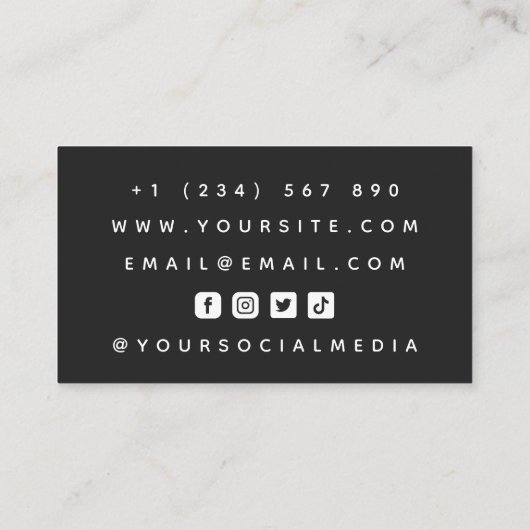 モダンミニマルビデオグラファー 名刺 (裏面)