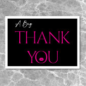 モダンミニマルピンク唇3誕生日 サンキューカード