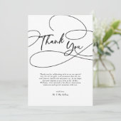 モダンミニマルファンシー脚本「ありがとう」 結婚の サンキューカード (スタンド正面)