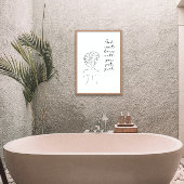 モダンミニマルフェミニンホームアクセントラインアート ポスター